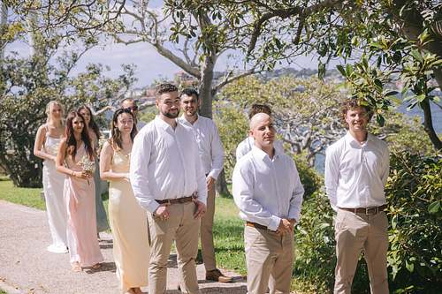 Wedding ceremony at Bradleys Head Amphitheatre