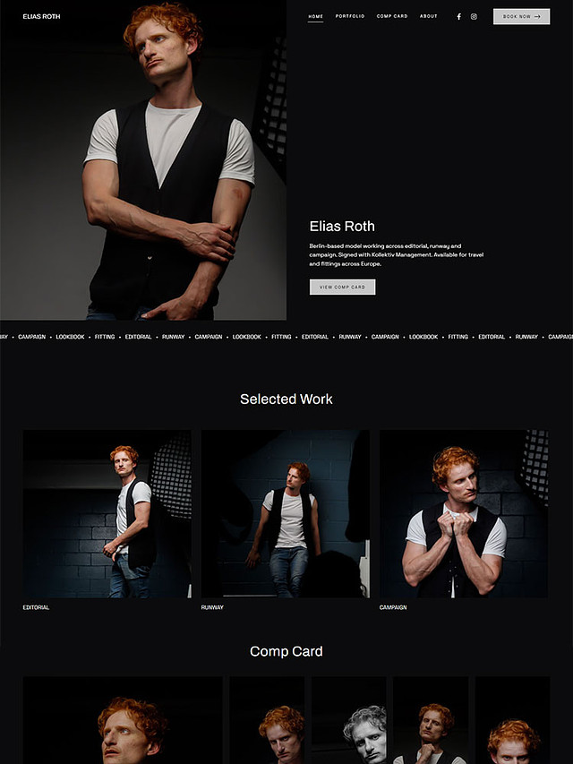 Caspian - Pixpa Portfolio Website Templates