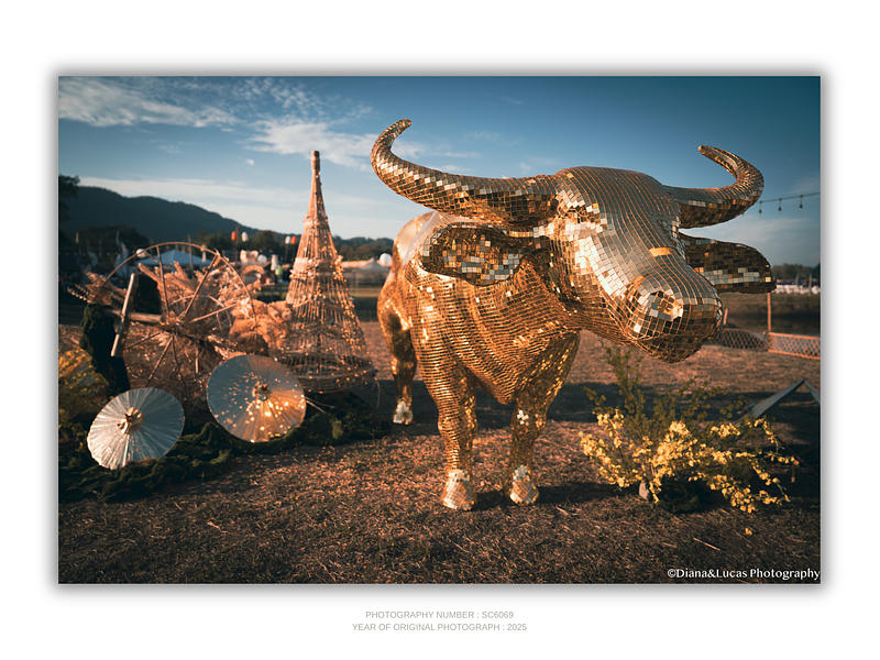 COLLECTION - GIANTS OF THE LAND HORIZONTAL - "Golden Bull" - LIMITED EDITION 10 of 10