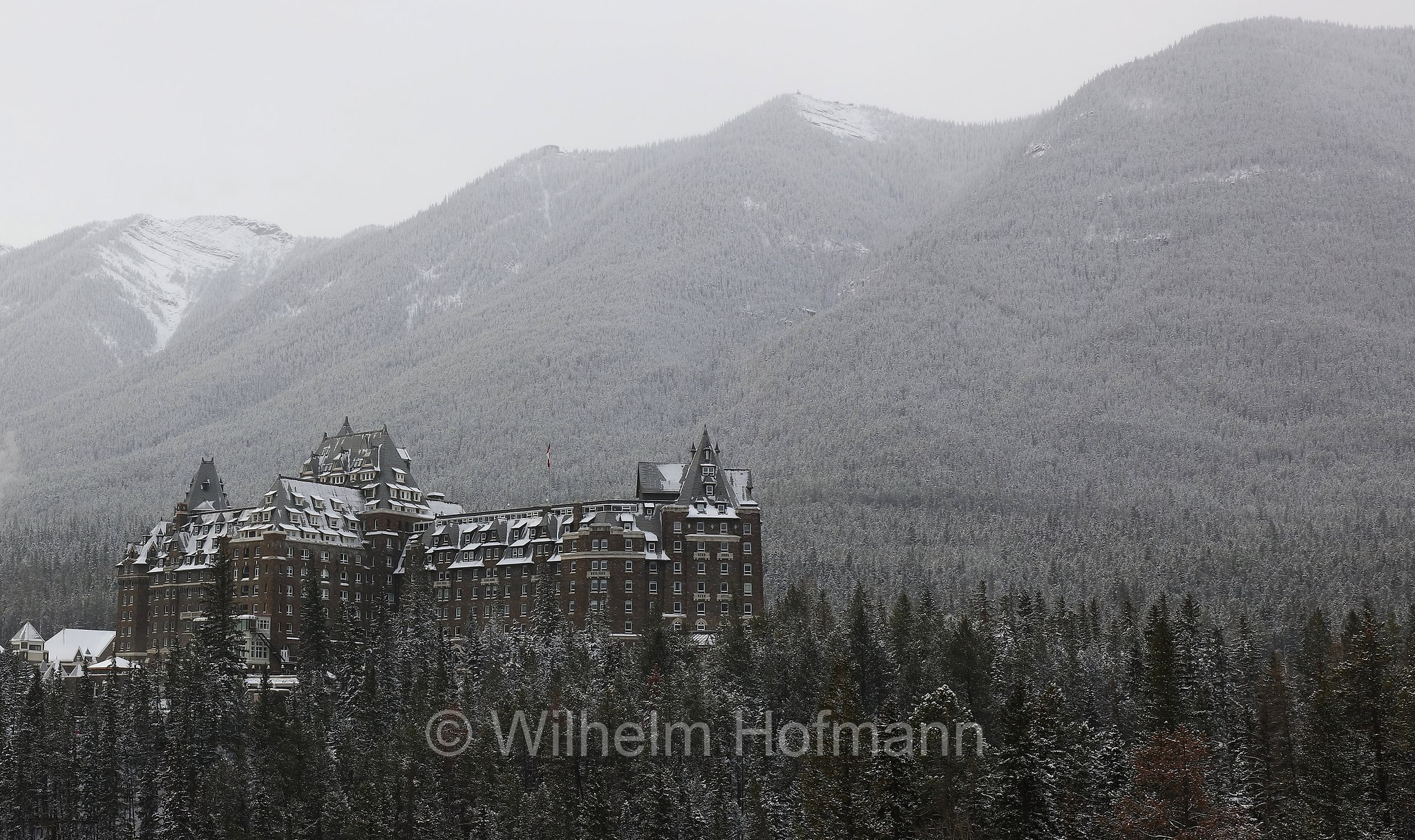 Fairmont Banff Springs Hotel, Surprise Corner Viewpoint, Banff National Park, Banff-Nationalpark, Parco nazionale Banff, Alberta, Canada, Kanada