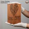 Heart Shape Tree of Life Wood Cremation Urn Box