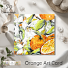 Orange Fruit and Flowers | Floral Art Card | Watercolour Original Illustration | with Envelope