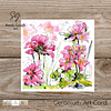 Pink Geranium | Botanical Art Card | Watercolour Original Illustration | Square | with Envelope