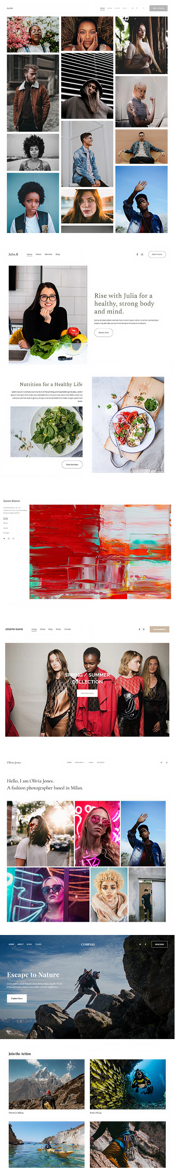 Pixpa portfolio website templates