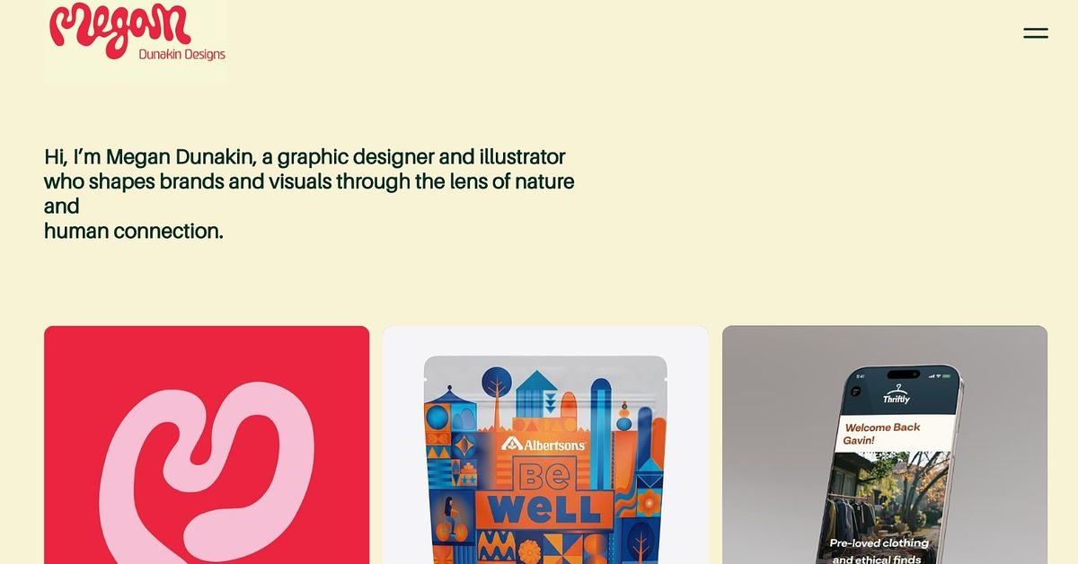 Megan Dunakin graphic designer and illustrator portfolio website