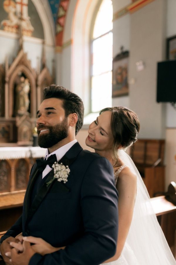 Bride and groom close-up