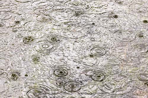 Circular raindrop waves