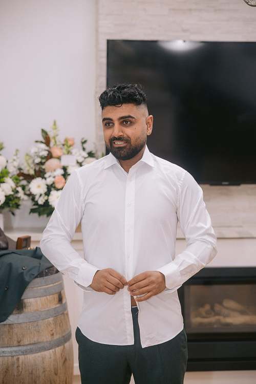 Groom Getting Ready