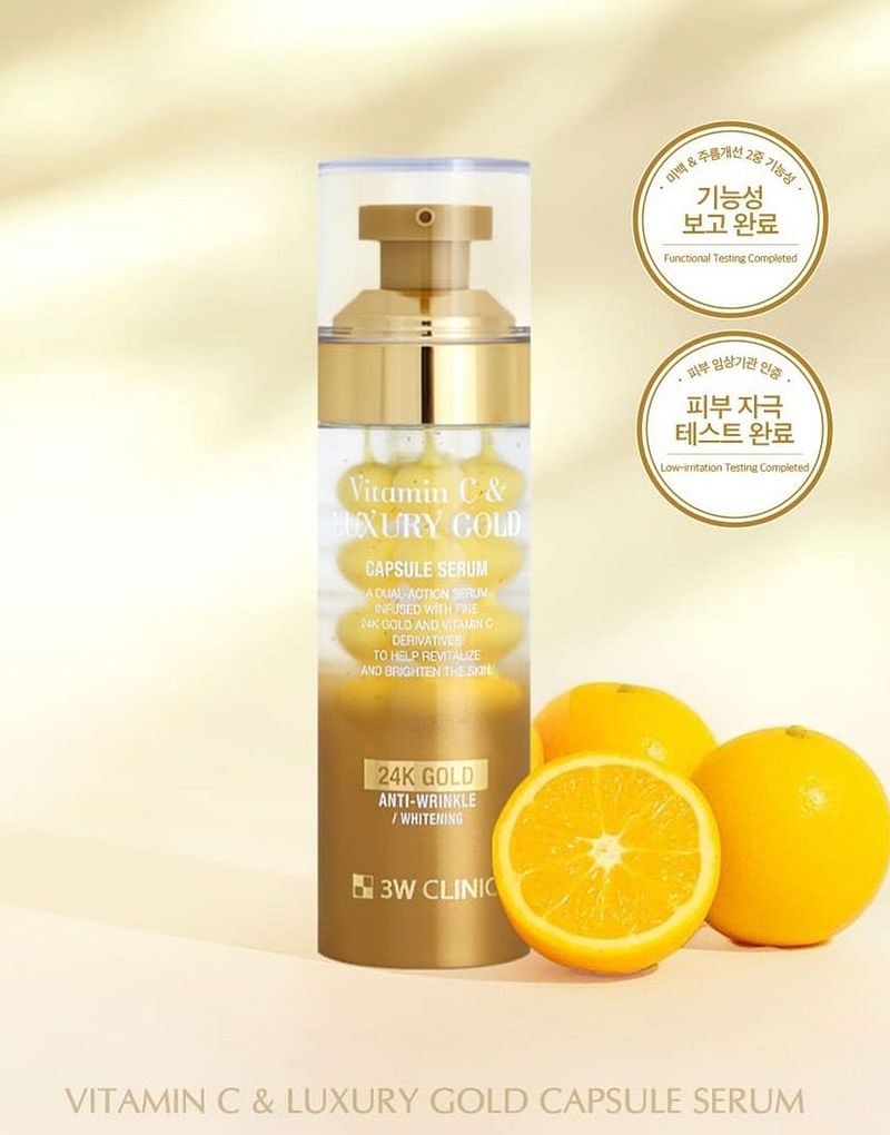 3W CLINIC VITAMIN C & LUXURY GOLD CAPSULE SERUM 56gm