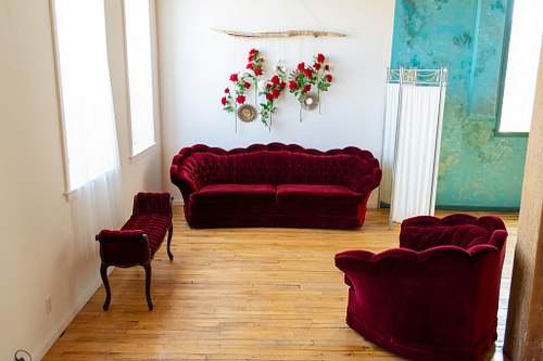 Antique Red Velvet Victorian (3 piece set)