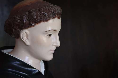 A picture of the statue before.  Very pale.