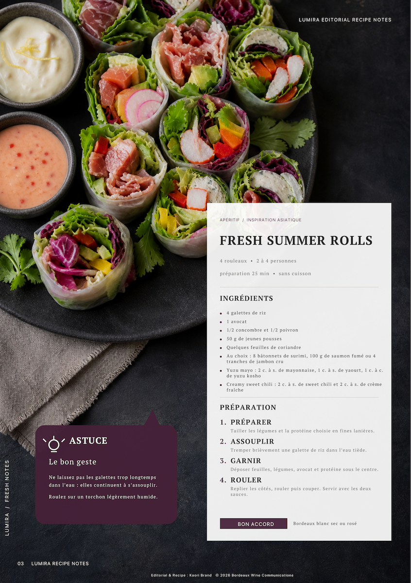 Colourful fresh summer rolls filled with vegetables and herbs, served for a relaxed riverside picnic with friends.