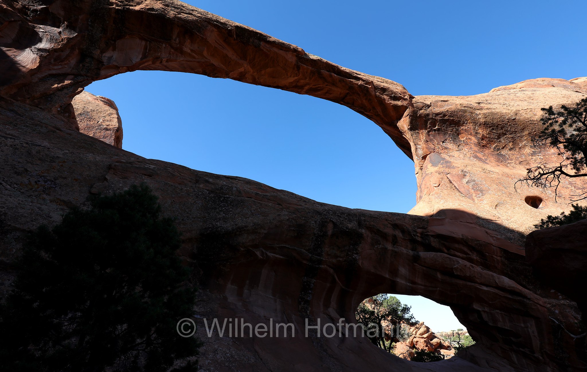 Double O Arch, Arches National Park, Arches-Nationalpark, Parco nazionale degli Arches, Utah, USA