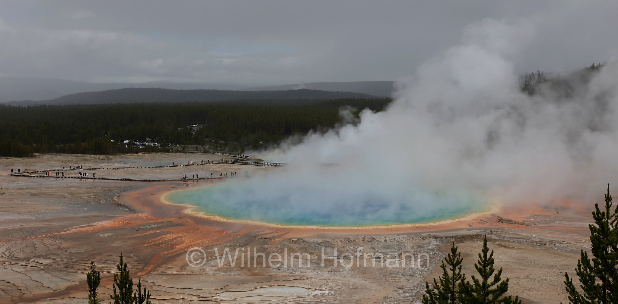 Grand Prismatic Spring Overlook, Midway Geyser Basin, Yellowstone National Park, Yellowstone-Nationalpark﻿, parco nazionale di Yellowstone, Wyoming, USA