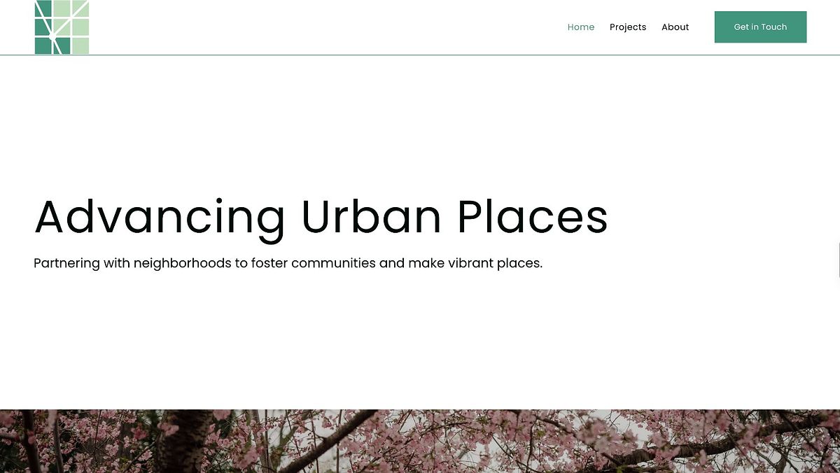 Projekt strony internetowej portfolio LM Urban