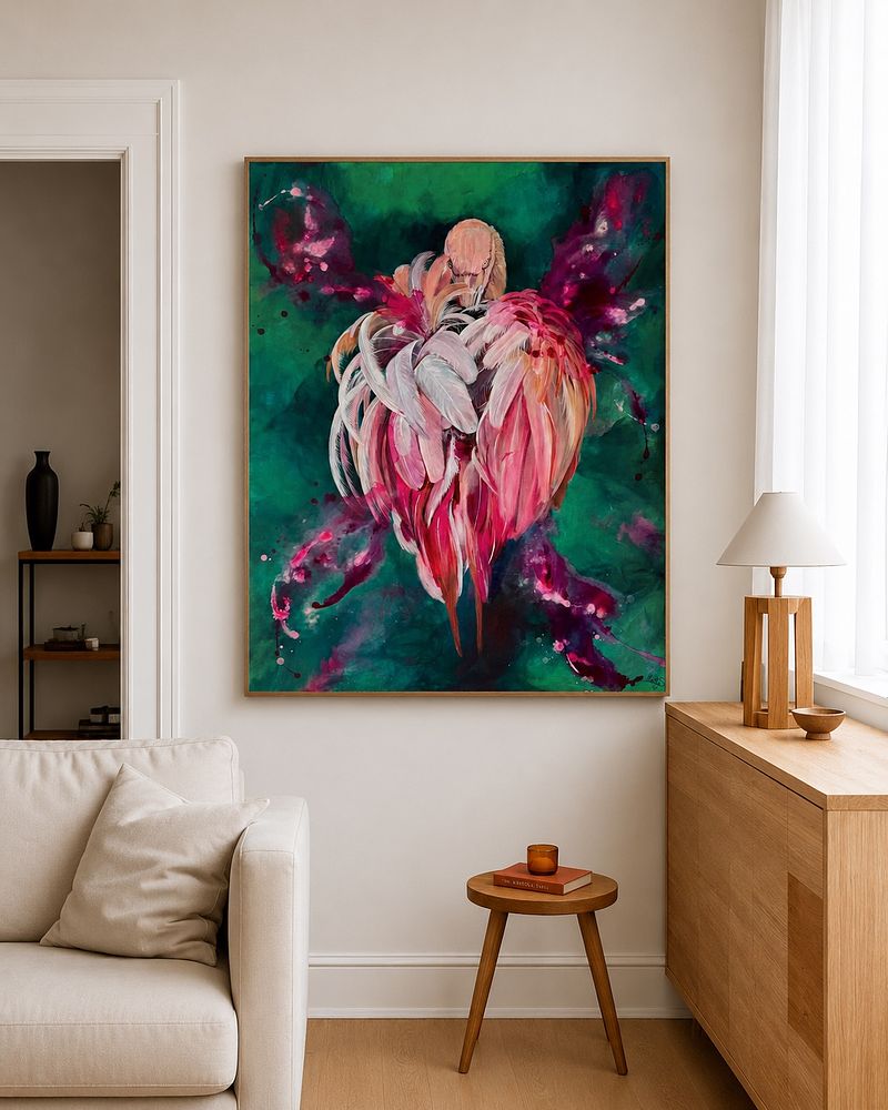 Flamingo Love - This painting is in France