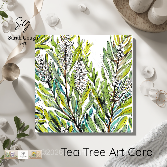 Tea Tree | Botanical Illustration | Art Card | with Envelope