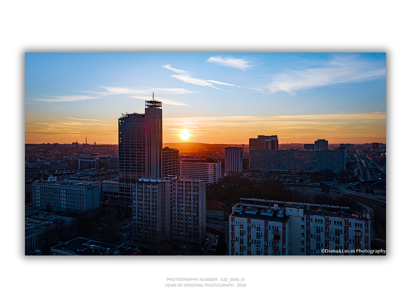 COLLECTION - FROM ABOVE HORIZONTAL - "Urban Sunset" - LIMITED EDITION 10 of 10