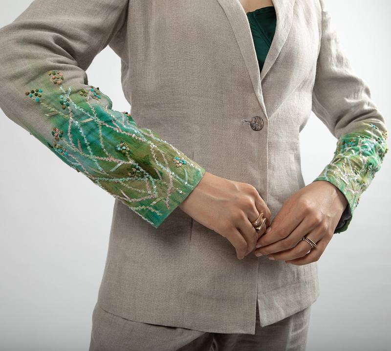 Ice Creeper Embroidered Blazer