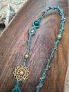 Macrame bird skull removable hair jewelry