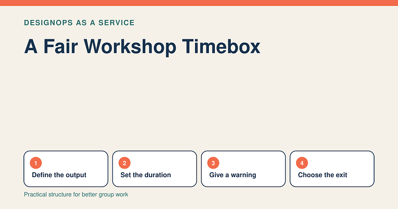 How to Timebox a Workshop Without Rushing People