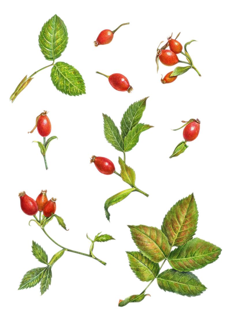 Dogrose Berries Illustration