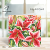Stargazer Lilies | Floral Art Card | Watercolour Original Illustration | Kraft Envelope