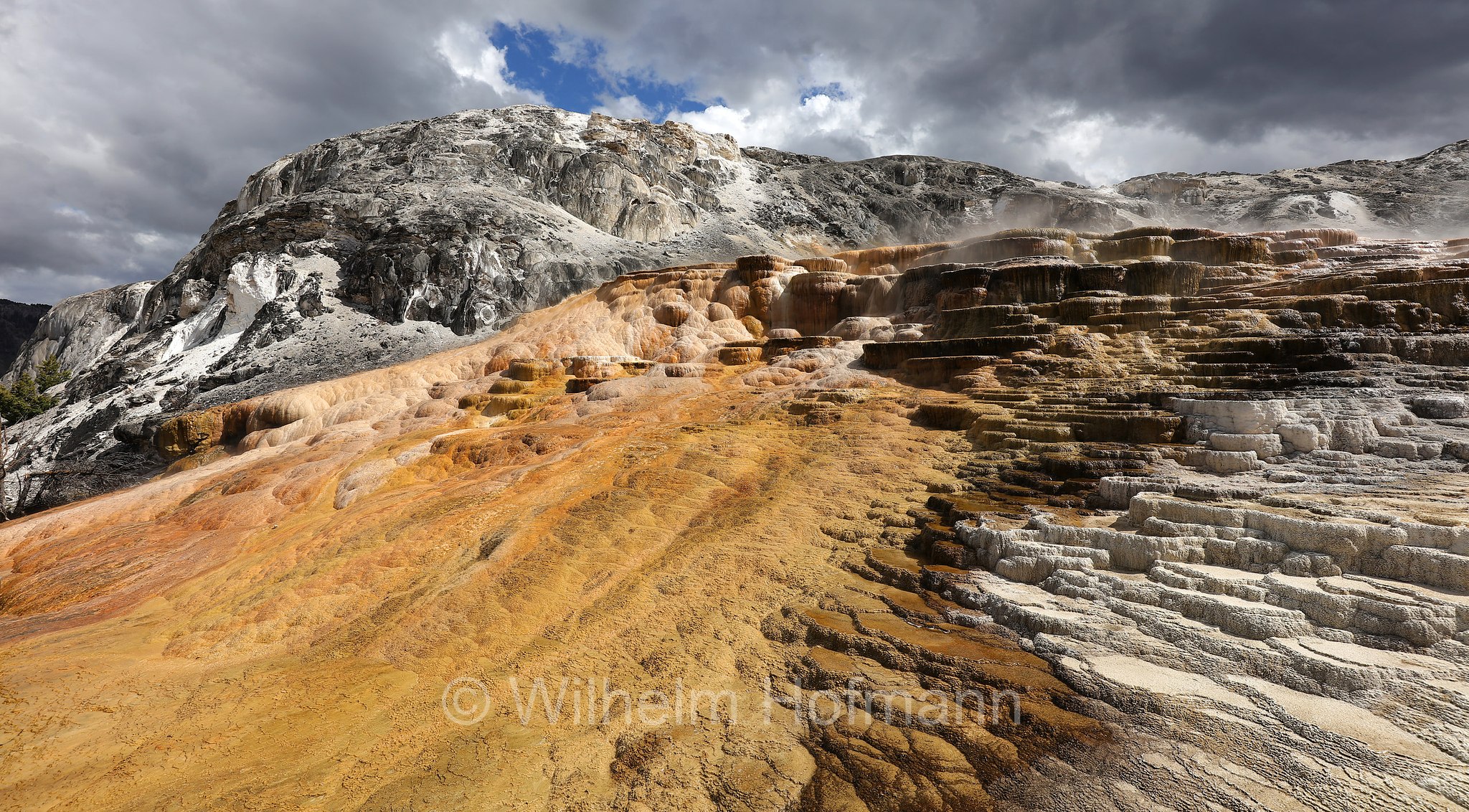 Jupiter Terrace, Mound Spring, Mammoth Hot Springs, Yellowstone National Park, Yellowstone-Nationalpark﻿, parco nazionale di Yellowstone, Wyoming, USA