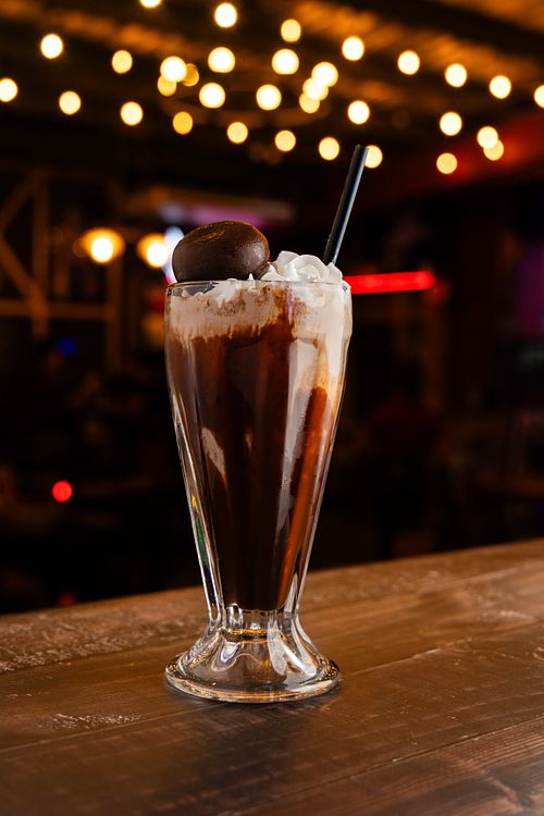 Vaso grande de Milkshake en refresquería de Panamá