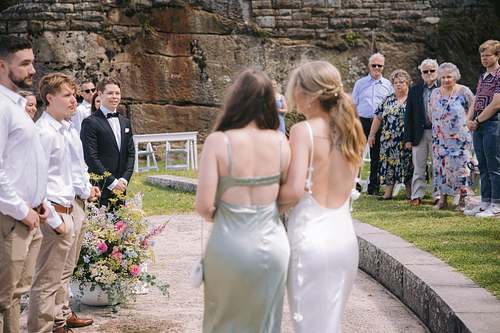 Wedding ceremony at Bradleys Head Amphitheatre