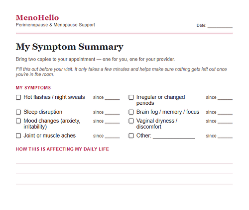 Bring a written summary — don't rely on memory in the room