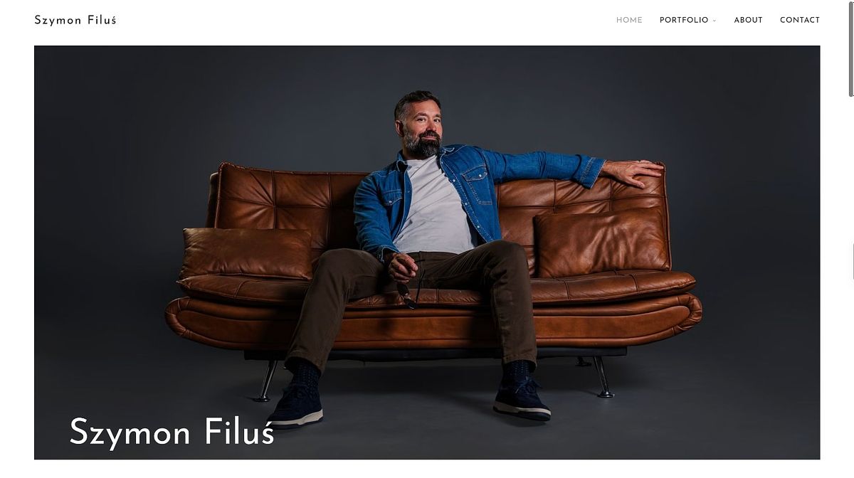 Projekt strony portfolio Szymona Filusia