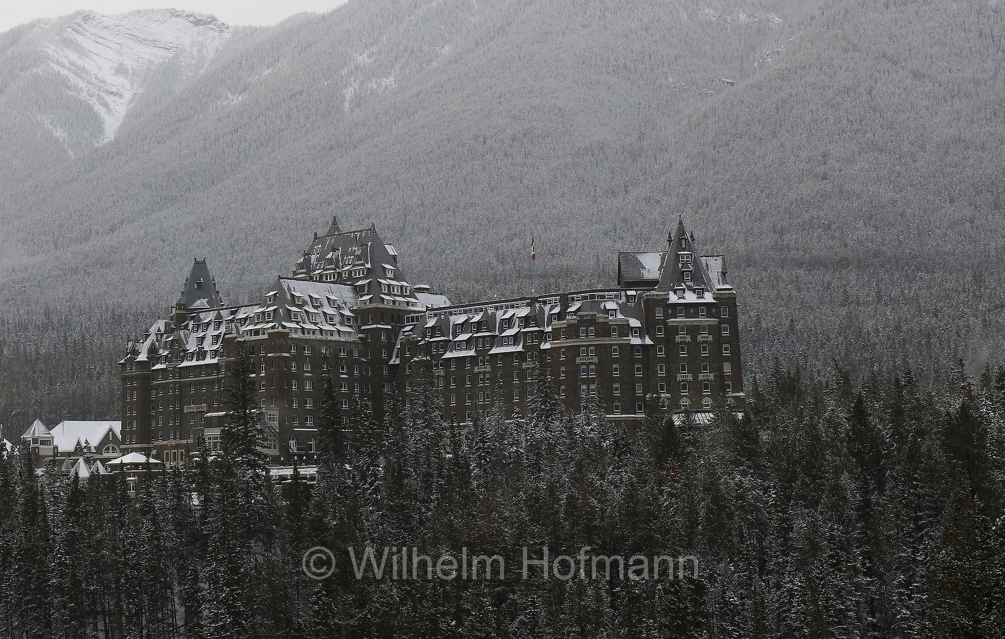 Fairmont Banff Springs Hotel, Surprise Corner Viewpoint, Banff National Park, Banff-Nationalpark, Parco nazionale Banff, Alberta, Canada, Kanada