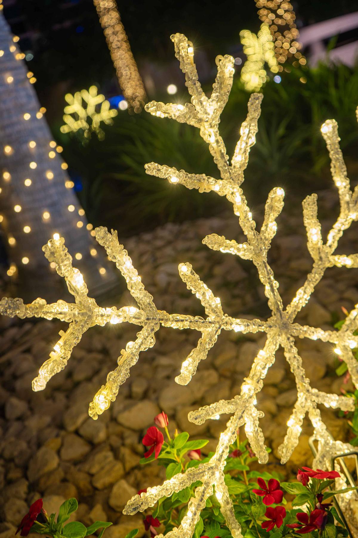 led snowflake luxury christmas lighting design