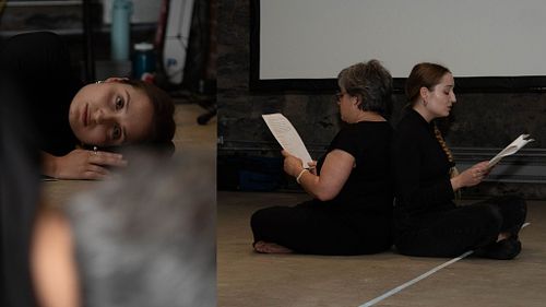 Nos t&ecirc;tes qui dansent ensembles/ Our heads and words dancing together