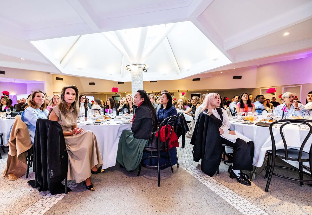 A room full of people watching proceedings at the Yaffa Media &ndash; Ragtrader, Australian Fashion Industry Awards.