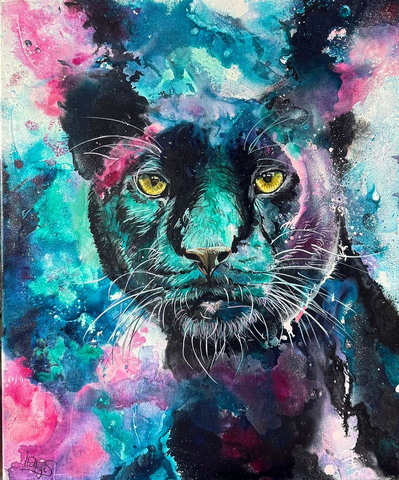 Clouds Panther - This painting is exhibit in France