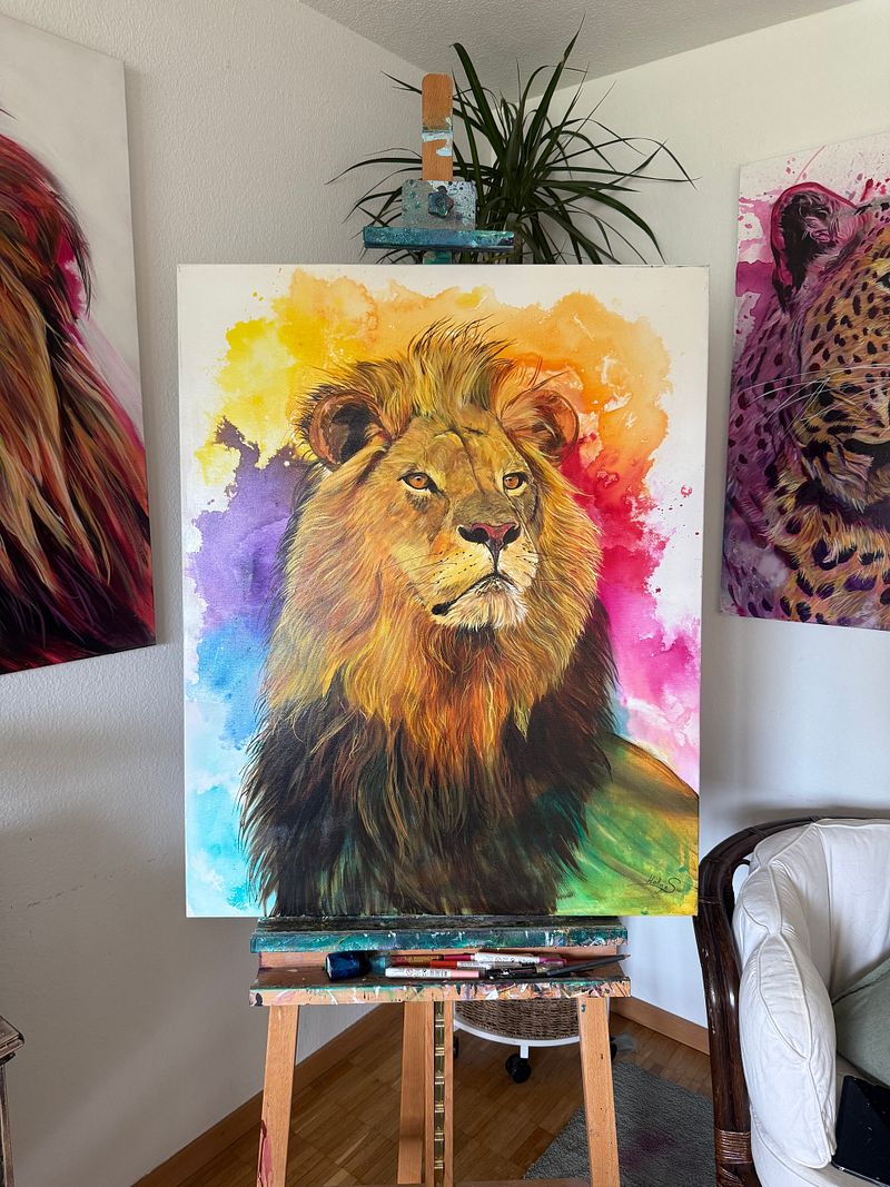 Leo colour fusion - This painting is exhibit in France
