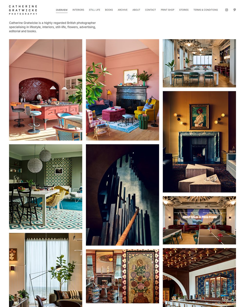 Fine artist portfolio website