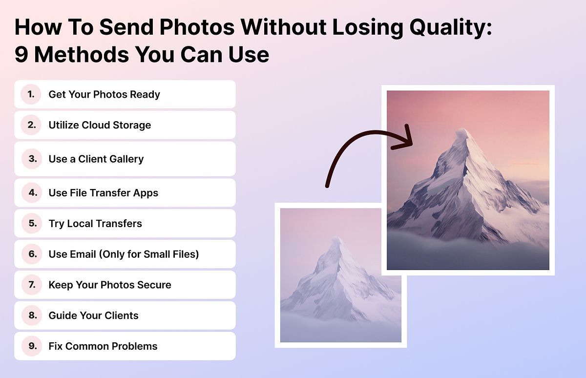 Passos para enviar fotos sem perder qualidade