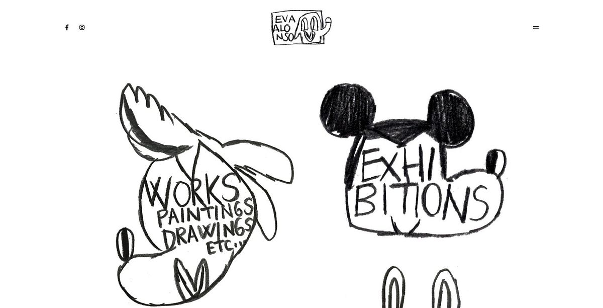 Eva Alonso fine art portfolio website homepage