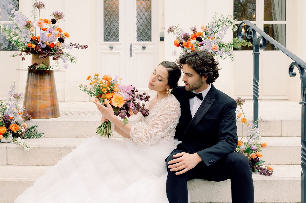 couple et fleurs mariage ancenis