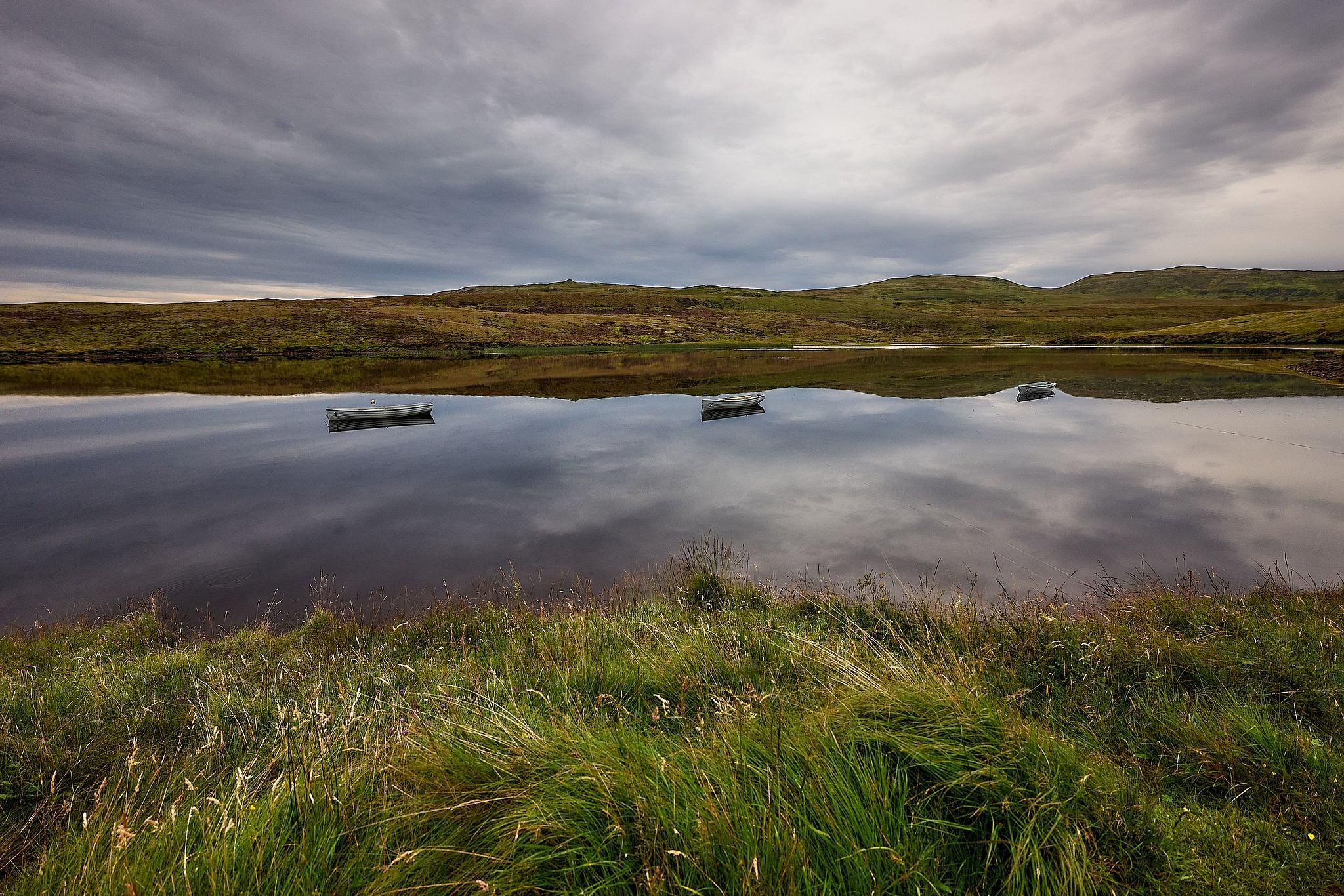 Idle Boats on Loch Leathan - Isle of Skye, Scotland