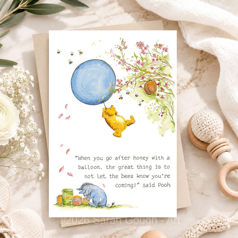 Where the Bees Are | Winnie-the-Pooh | Art Card | Children’s Corner Collection | Art Card | Sarah Go