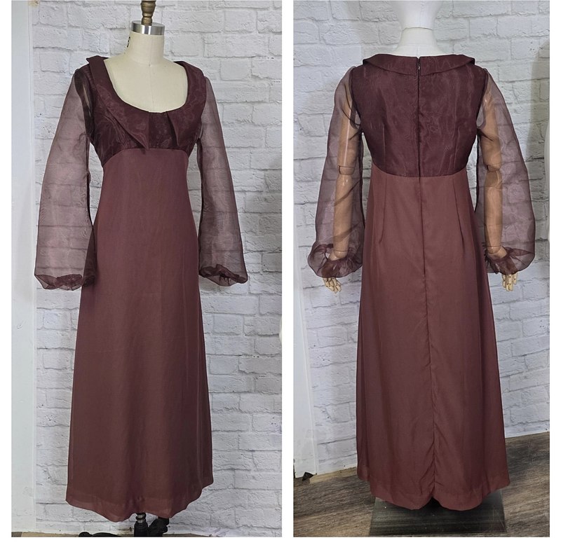 Sharons Brown Empire maxi Dress