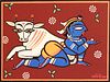 Krishna the Cowherd – A Folk Tribute by Jamini Roy