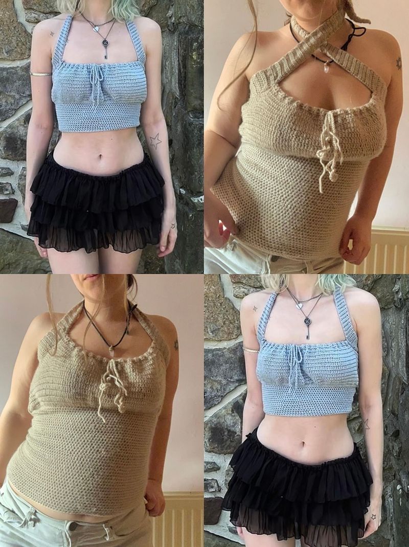 Audrey Halter Top- Crochet PDF Pattern
