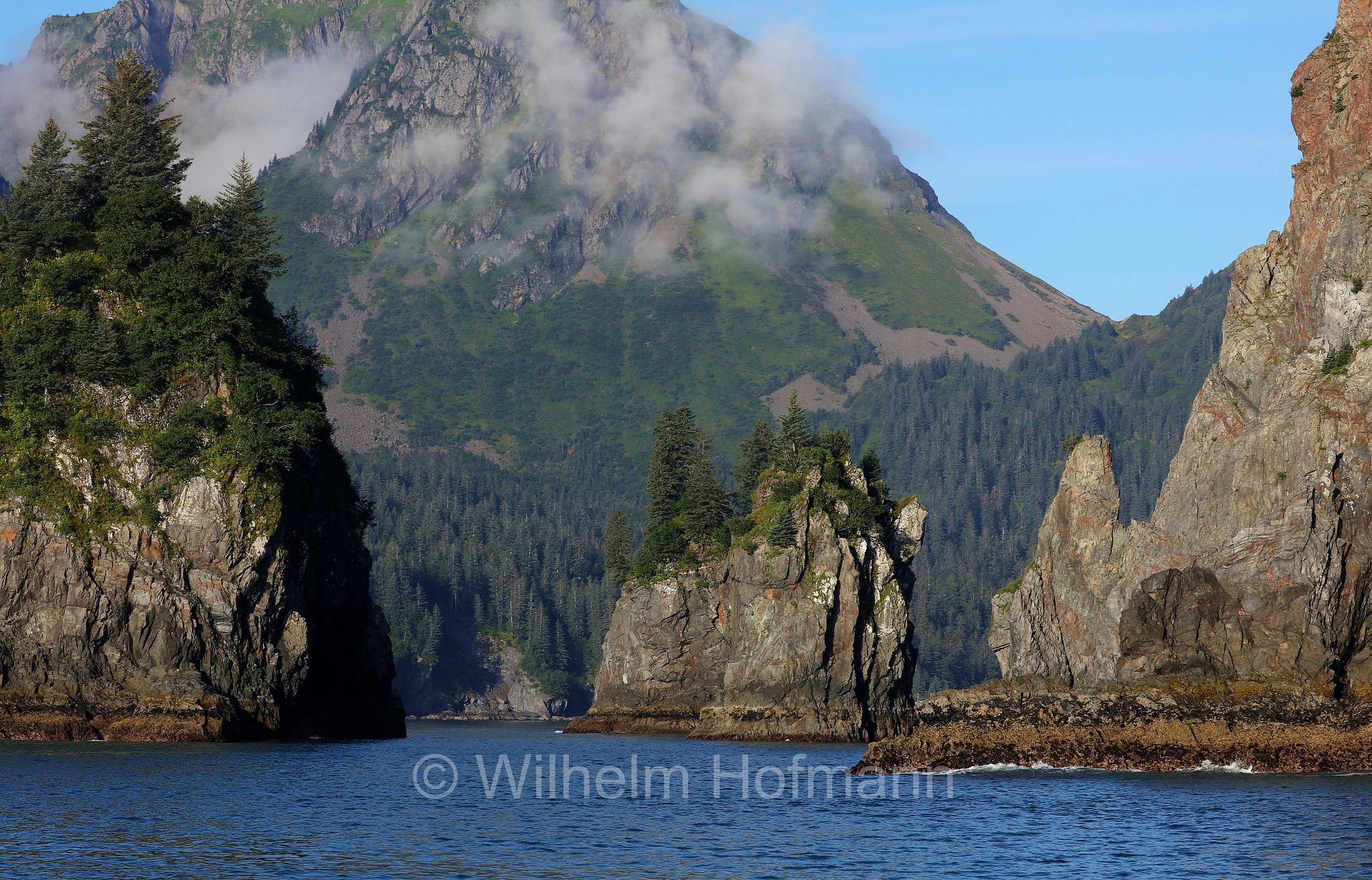 Spire Cove, Resurrection Bay, Kenai Fjords National Park, Kenai-Fjords-Nationalpark, Parco nazionale dei Fiordi di Kenai, Alaska, USA