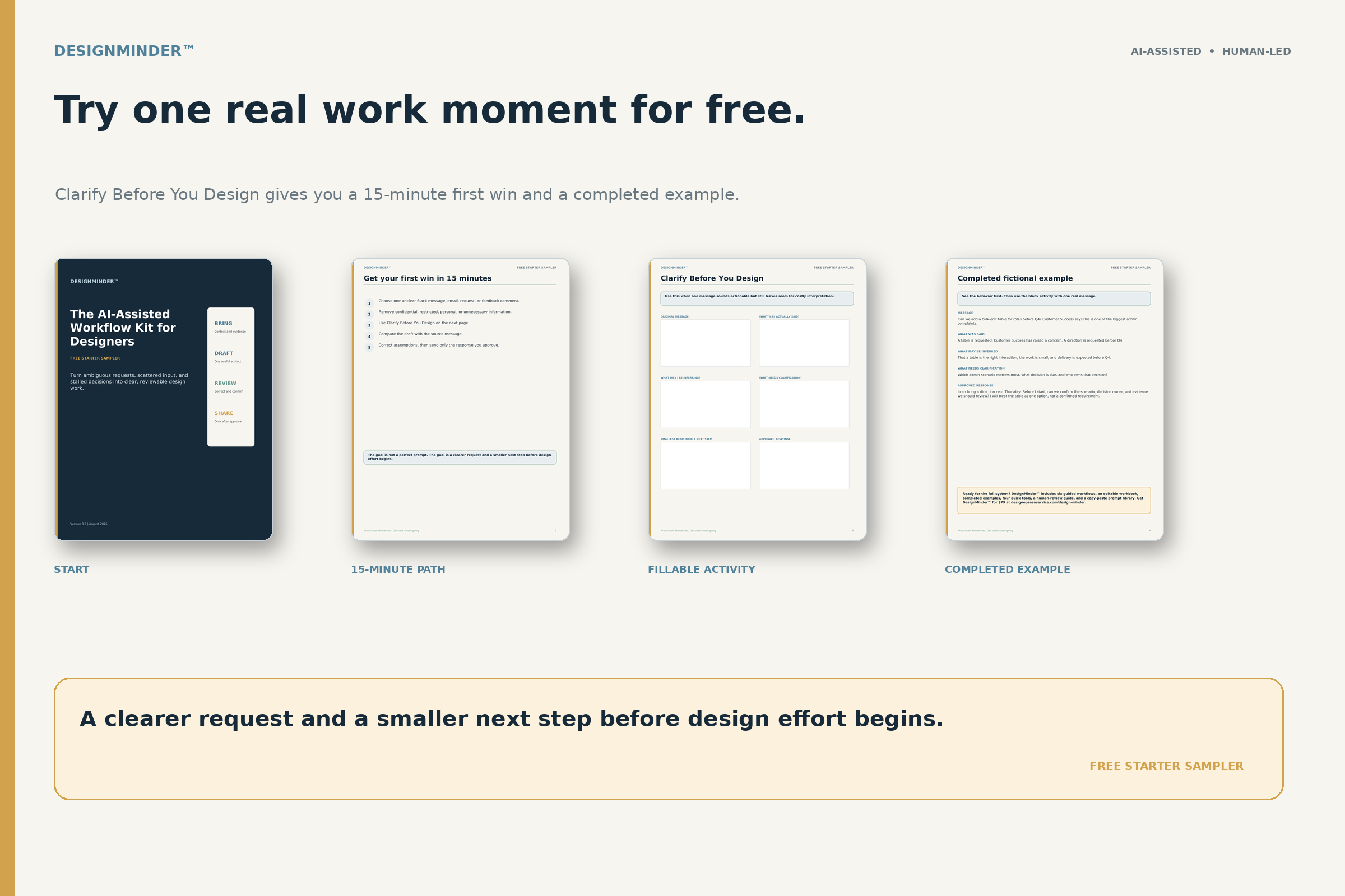 DesignMinder&trade;: The AI-Assisted Workflow Kit for Designers