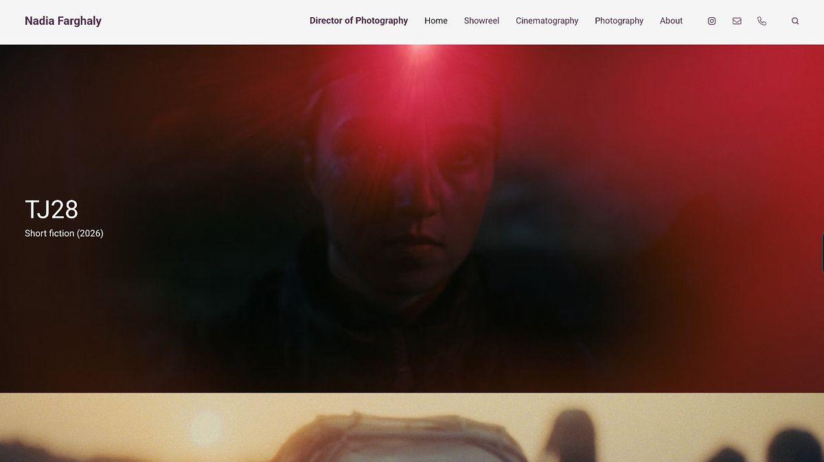 Projekt strony internetowej portfolio Nadii Farghaly